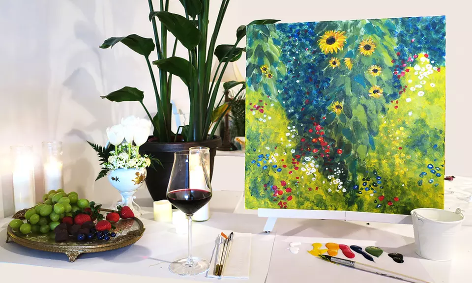 BYOB Paint & Wine Class for Two or Four at Aartwerk Studio (Up to 42% Off). Four Options Available. - Primary Image