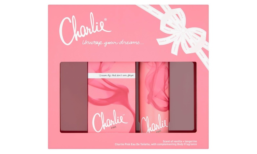 Image 1: Revlon Charlie Pink EDT Gift Set