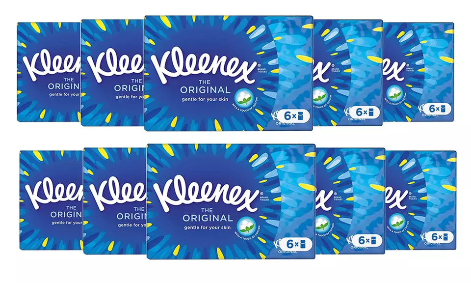 Lot de 6 boîtes de 10 paquets de mouchoirs Kleenex - Primary Image