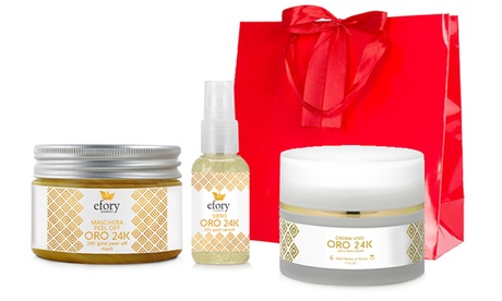 1 o 2 box Gold Skin Efory Cosmetics a base di Oro 24K per il viso