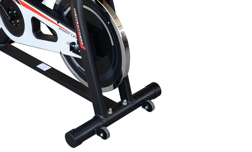 Image 8: HomCom Flywheel Exercise Bike