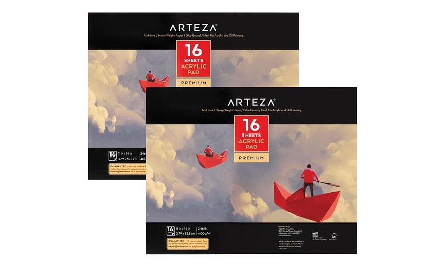 Image 1: Two-Pack of Arteza Acrylic Pads