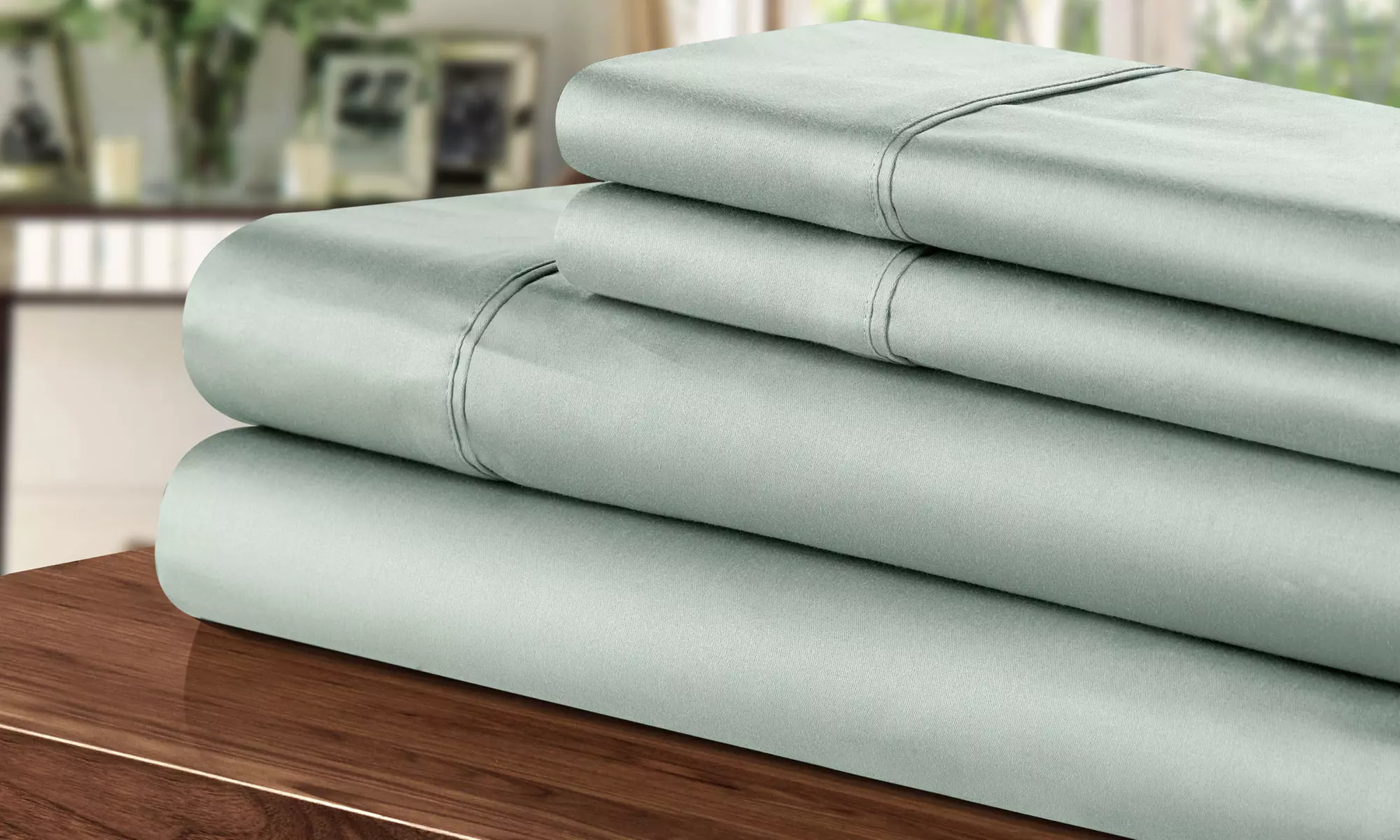 1,000TC 100% Egyptian Cotton Queen-Size Sheet Set - Second Medium