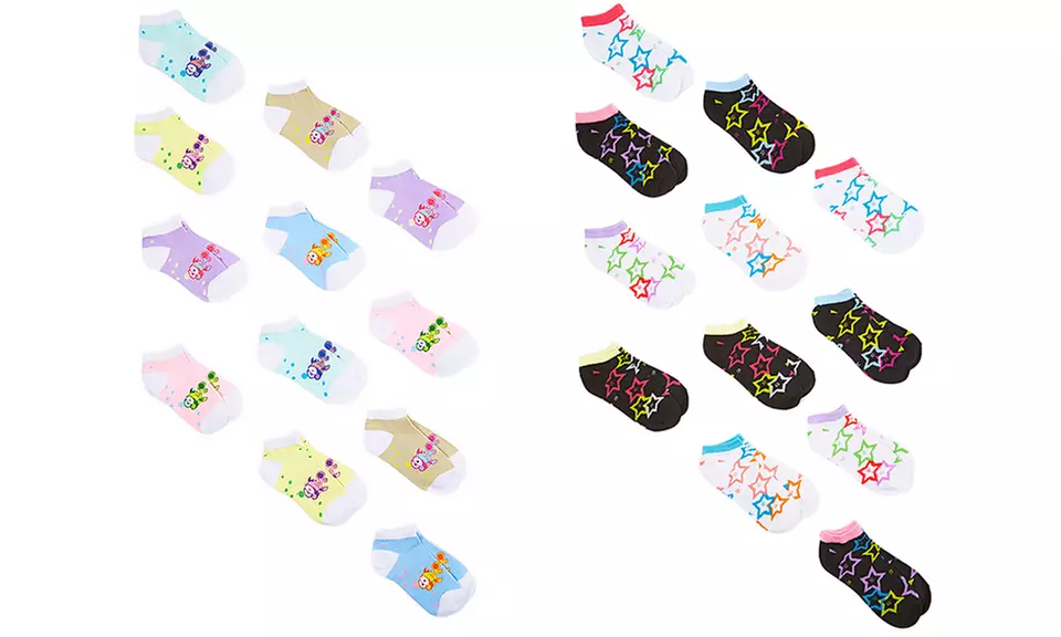 Girls' No-Show Socks (12-Pack) - Primary Image