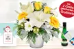 Weihnachtliches Blumengesteck mit Lindt Schokolade, Piccolo & Grußkarte vom Blumenhaus Ehrend (bis 22% sparen) - Second Medium