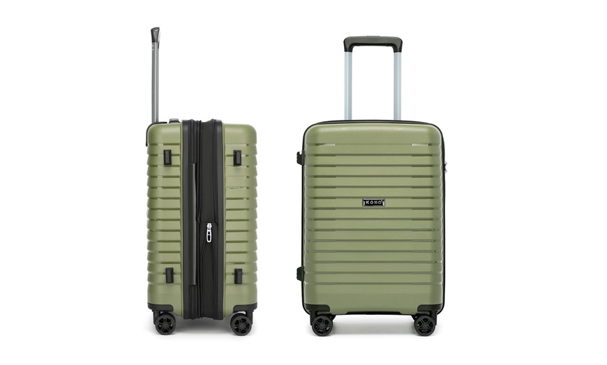 Image 10: Valises Kono rigides à poignée télescopique avec serrure TSA