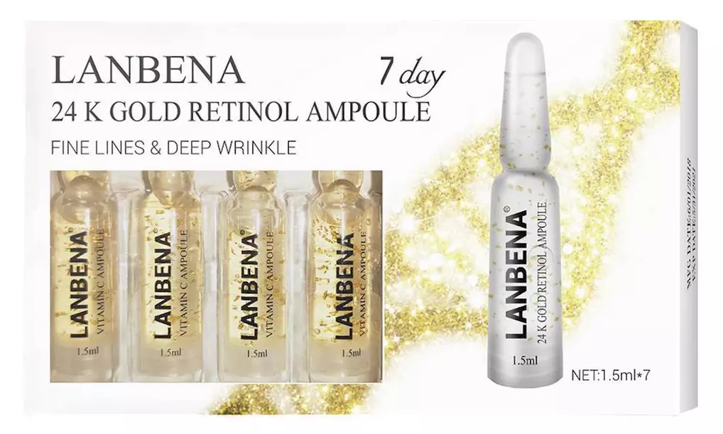 7 ou 14 jours de sérum ampoules rétinol or 24k anti-âge et raffermissant - Primary Image