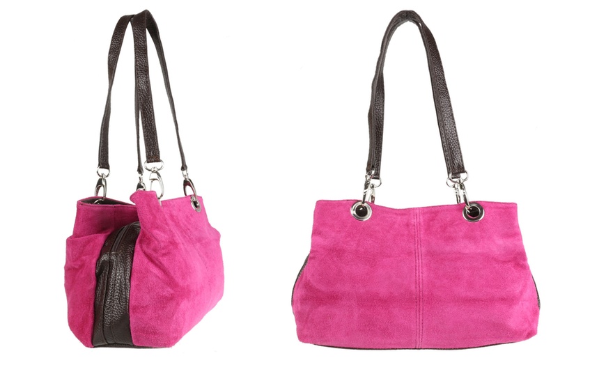 Image 33: Nubuck Suede Handbag