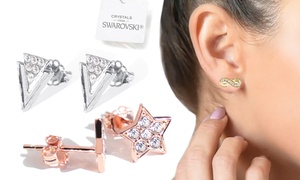 Ah! Jewellery Stud Earrings with Crystals from Swarovski®