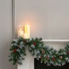 Image 3: Artificial Green Christmas Garland; Berry or Candy Styles