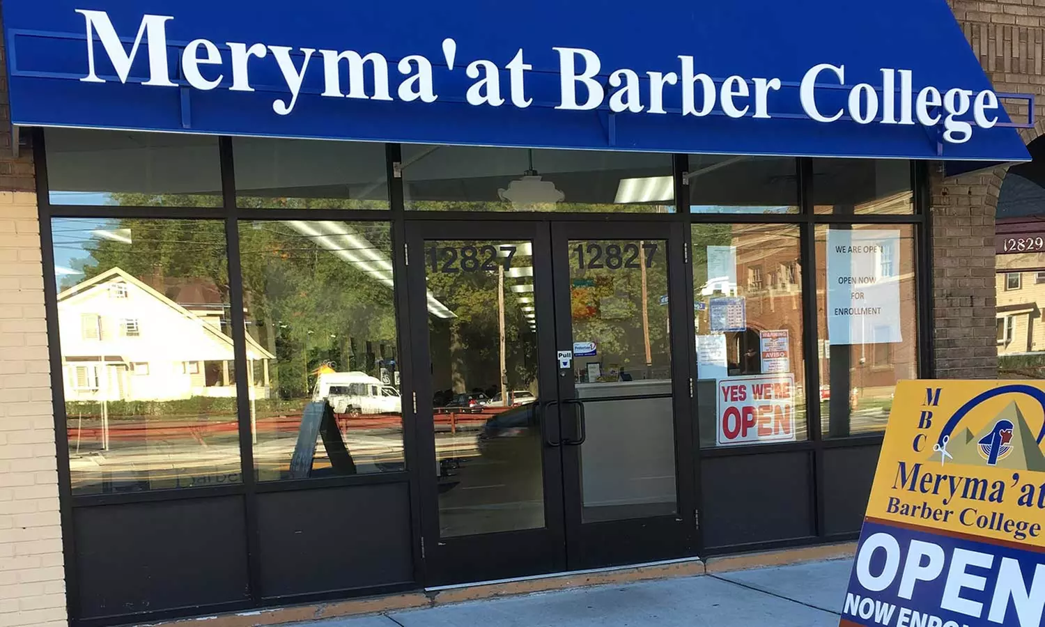 Three Men's Haircuts or One with a Facial and Hot-Towel Shave at Meryma'at​ Barber College (Up to 57% Off) - Primary Image