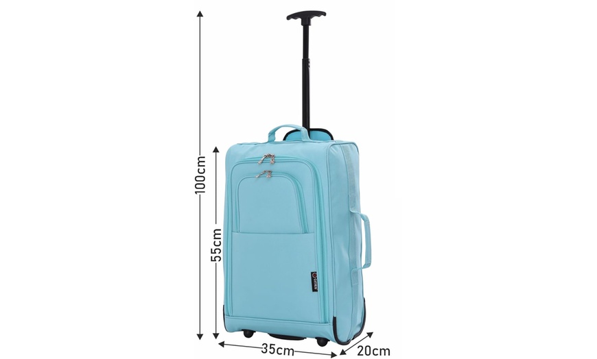 Image 20: 5 Cities Carry On Lightweight Travel Bag Trolley Range