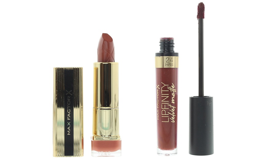 Image 1: Maxfactor Lipfinity Velvet Matte Liquid Lipstick and Colour Elixir