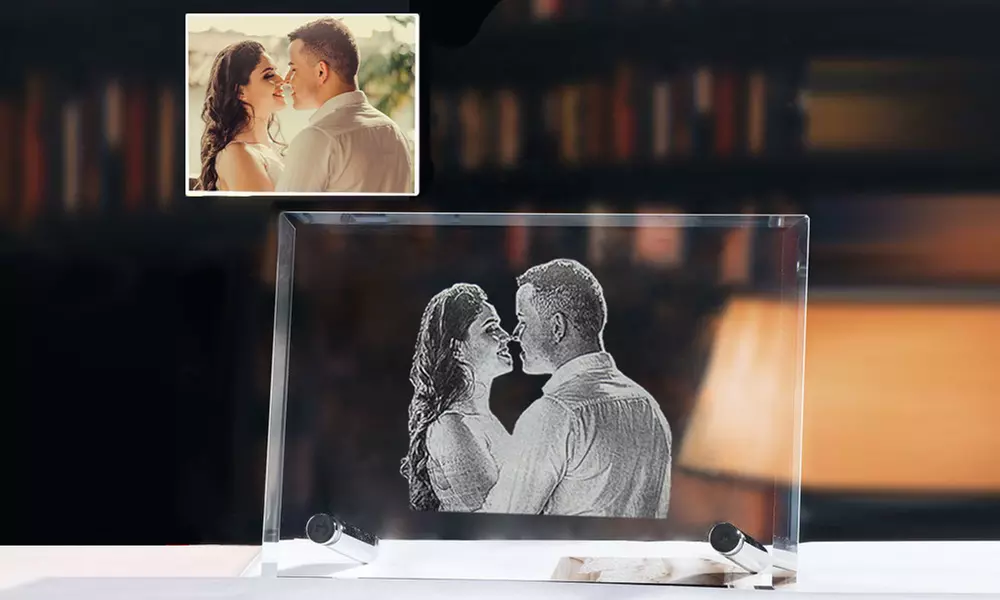 Kristall-Fotorahmen im Hoch- oder Querformat