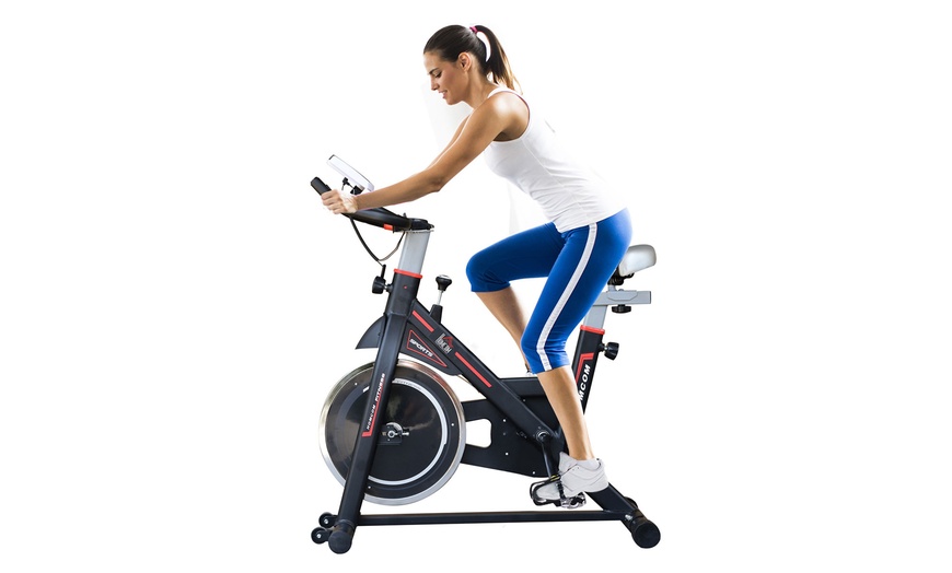 Image 1: Homcom Exercise Bikes