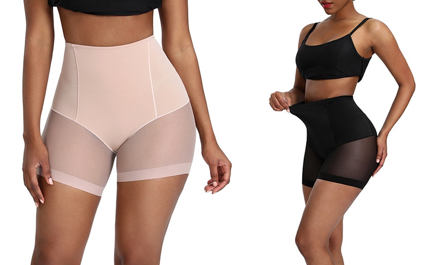 Image 3: Breathable High Waist Body Control Shaper Shorts