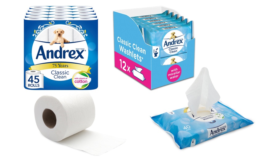 Image 1: Andrex Classic Clean Bundle