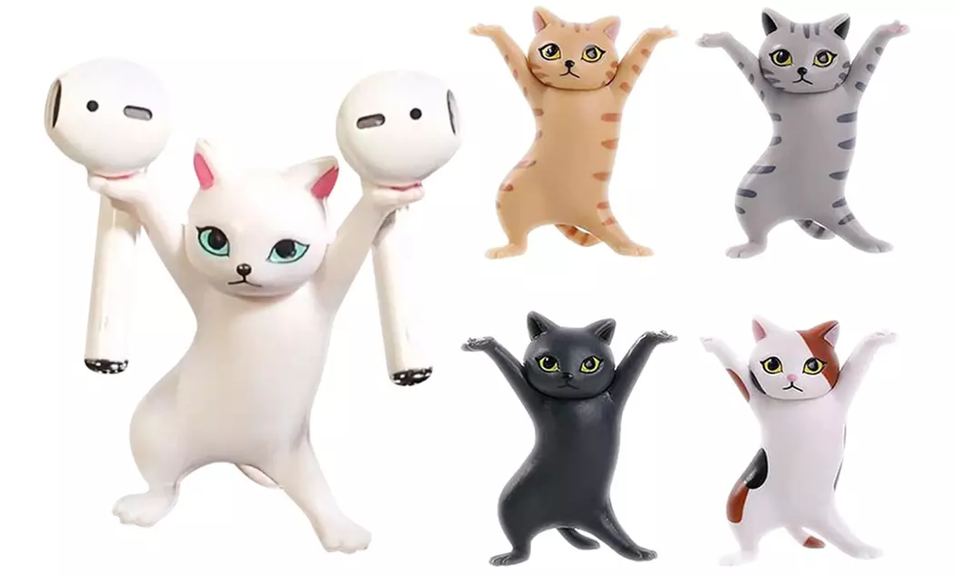 2, 3 ou 5 supports en forme de chat, différents coloris - Primary Image