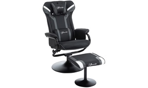 Vinsetto Gaming-Style Recliner and Ottoman Set