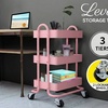 Image 2: Levede 3-Tier Stainless Steel Storage Trolley with 360° Wheels