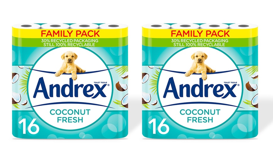 Image 4: 16, 32 or 64 Rolls of Andrex Coconut Fresh 2-Ply Toilet Paper