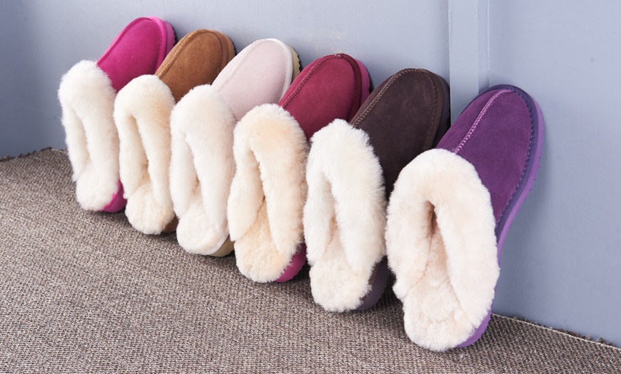 Image 4: Snow Paw Sheepskin Slippers