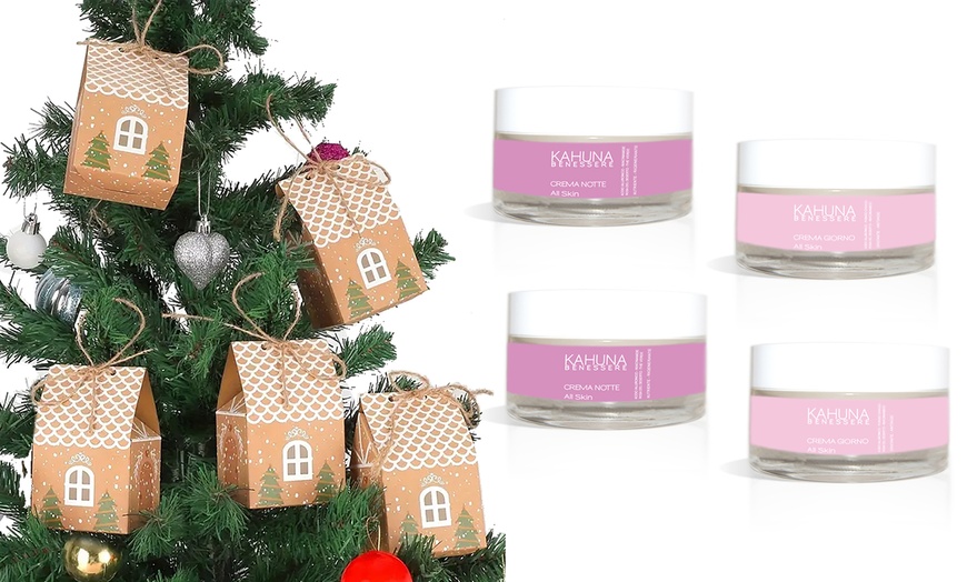 Image 2: 1 o 2 kit Natale cream giorno e notte Kahuna Benessere