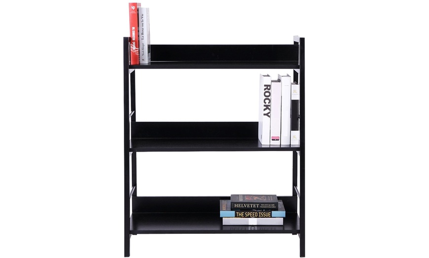 Image 6: HOMCOM Leaning Ladder Bookshelf