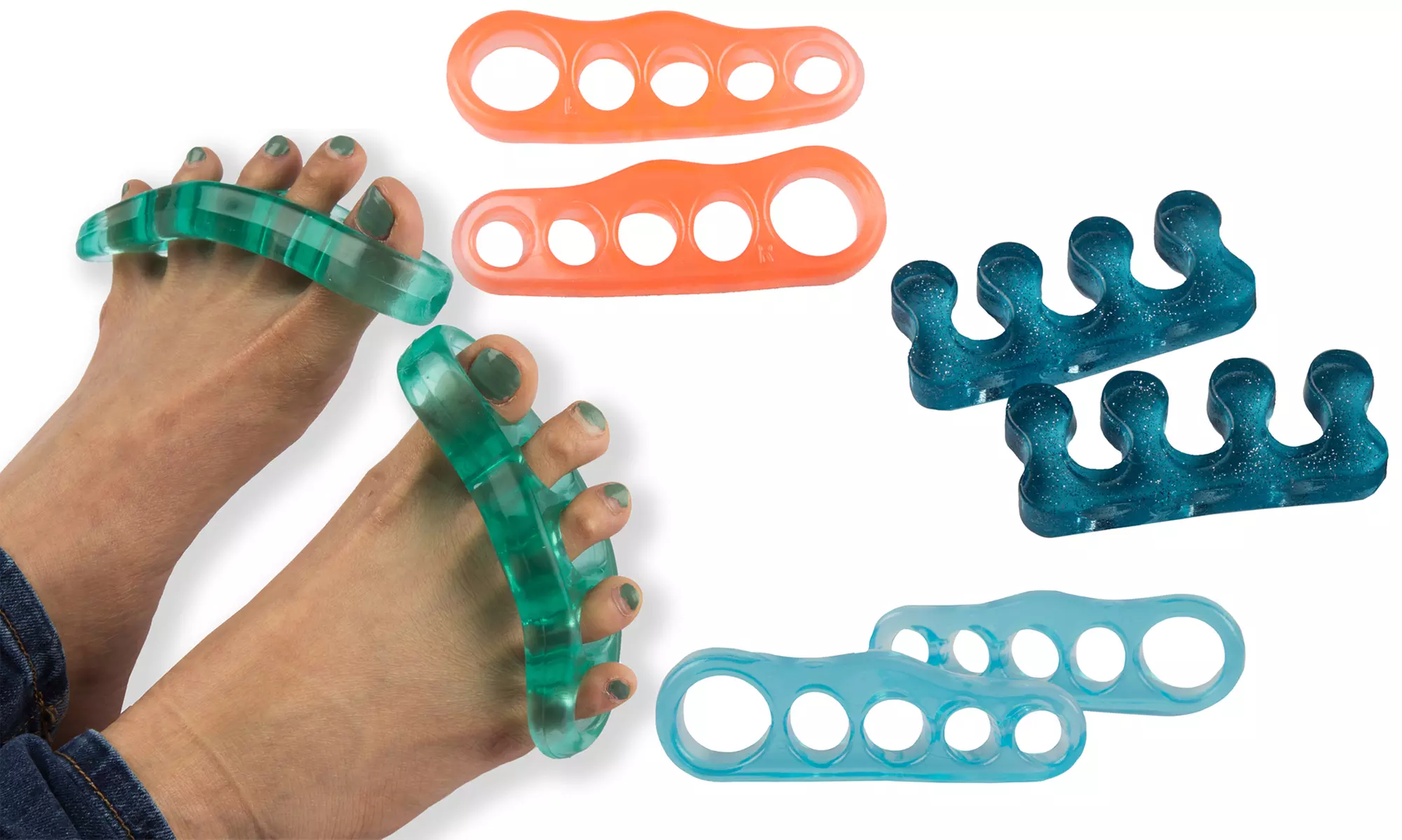 1 ou 2 paires d'écarteurs d'orteils de yoga bien-être Pro 11 - Primary Image