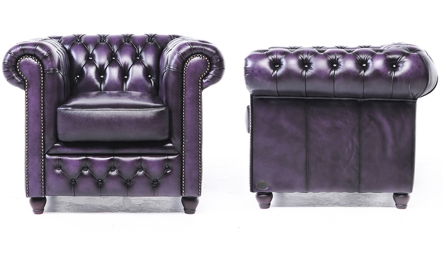 Image 14: Sofas Chesterfield en cuir authentiques 