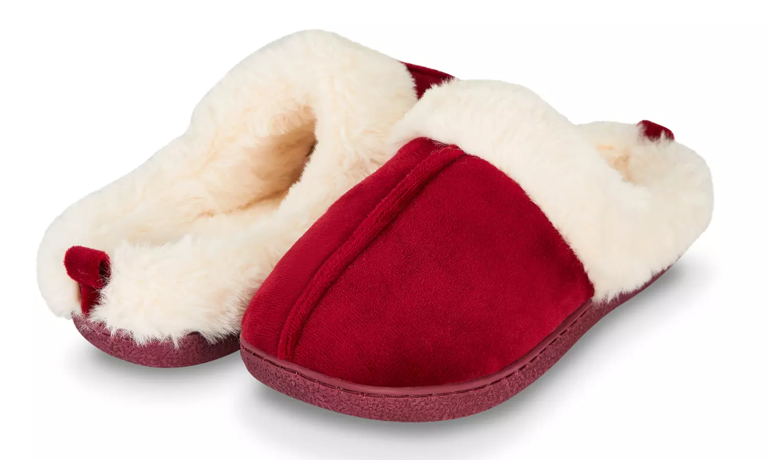 Floopi Women's Indoor Outdoor Soft Velvet Plush Fur Lined Clog Slippers with Memory Foam (Size S) - Primary Image