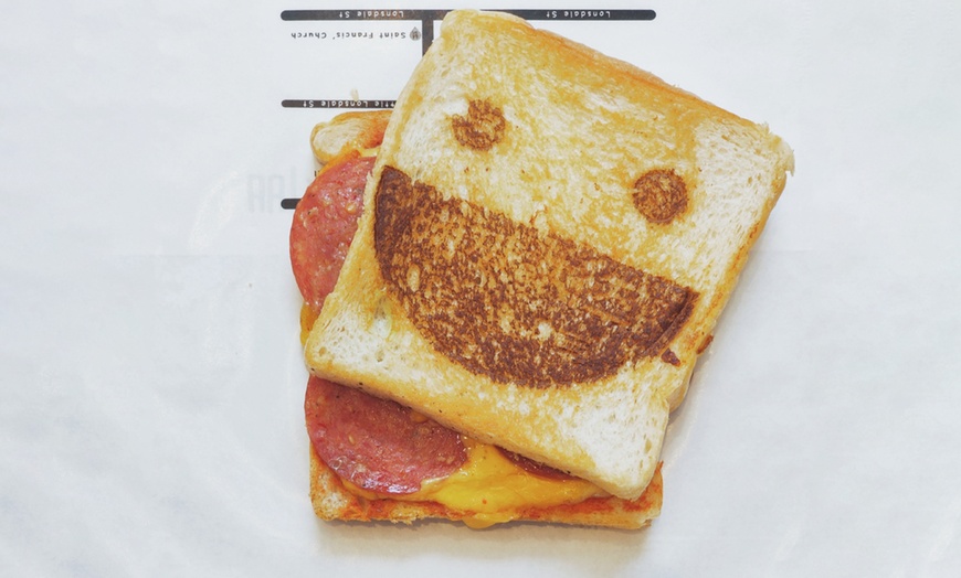 Image 2: Rainbow Cheese Toastie + Coke