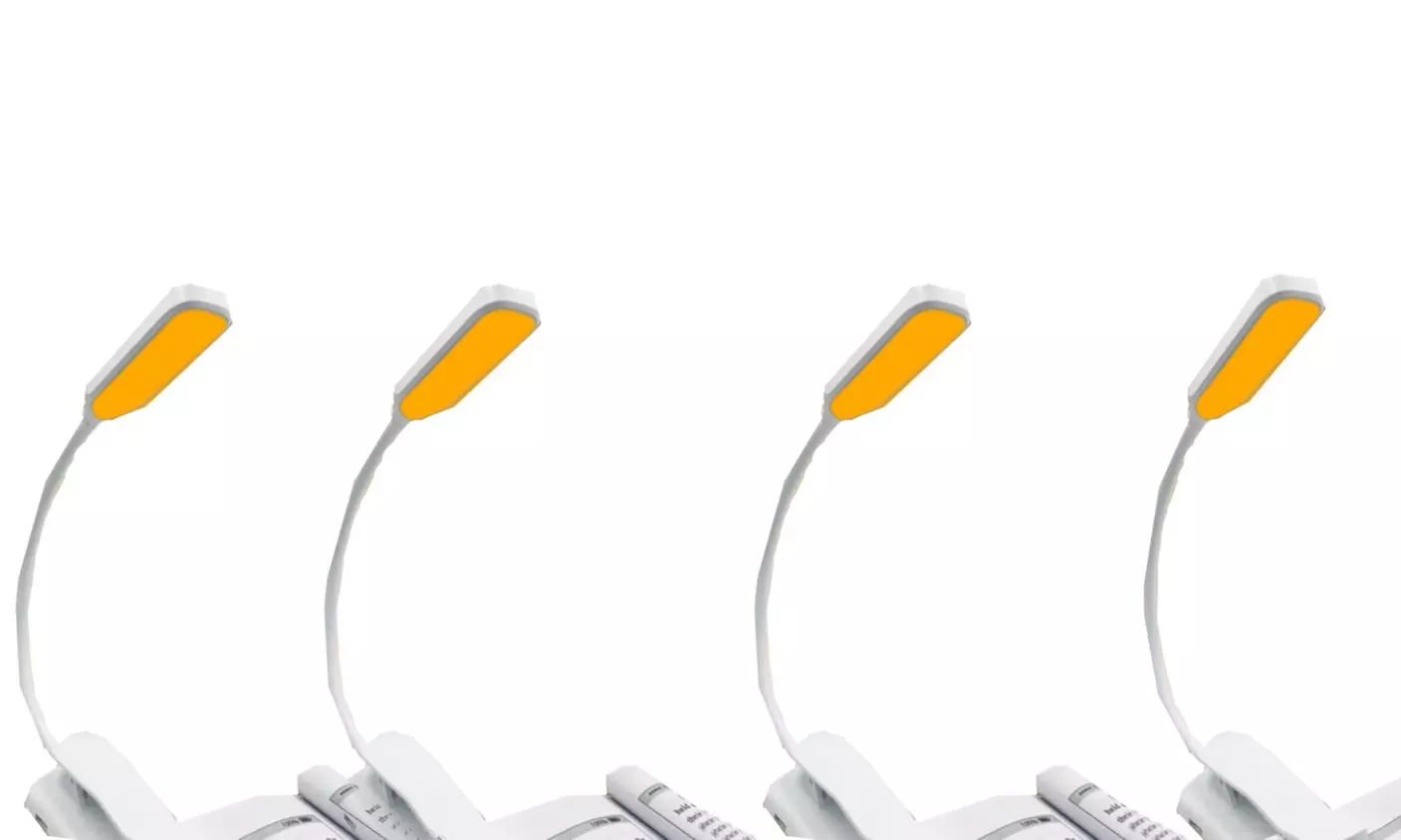 2er- oder 4er-Set tragbare LED-Leselampen mit Clip