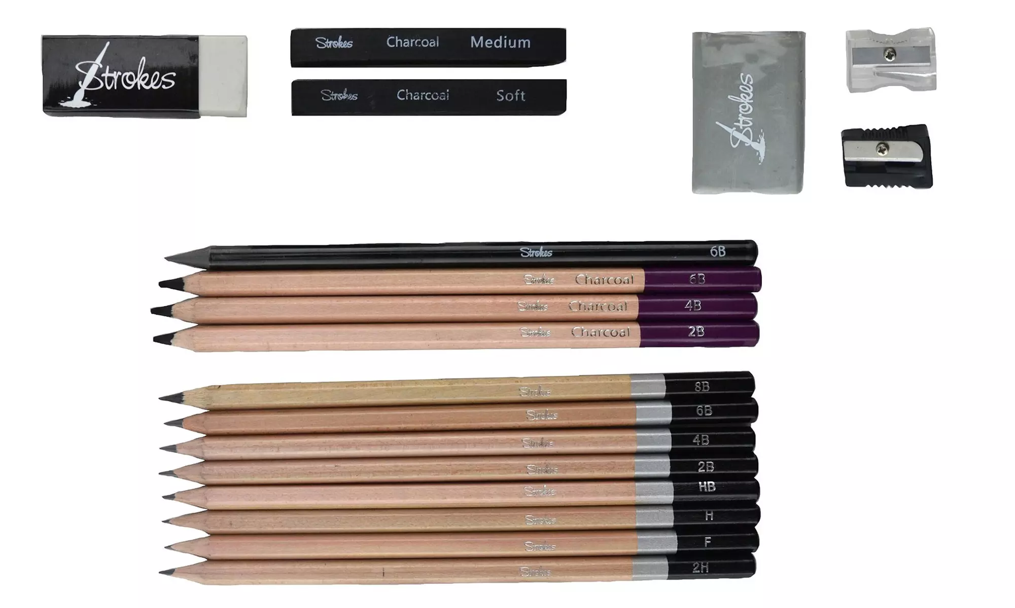 Canson Sketchbook and Professional Artist Sketch-and-Draw Pencil Set (18-Piece) - Second Medium