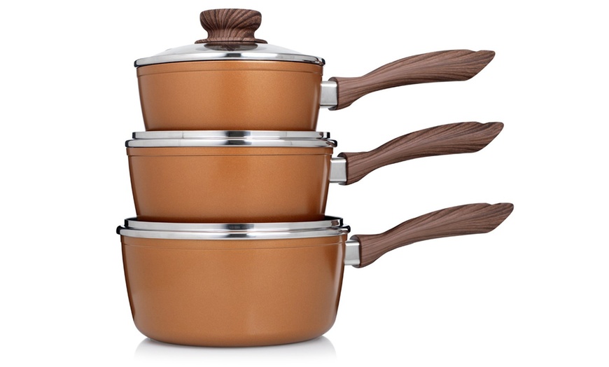 Image 2: JML Copper Stone Saucepans