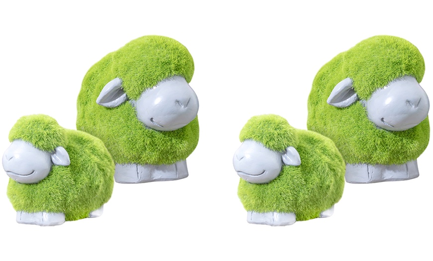 Image 5: Two, Four or Eight Two-Piece Garden Sheep Statue Sets