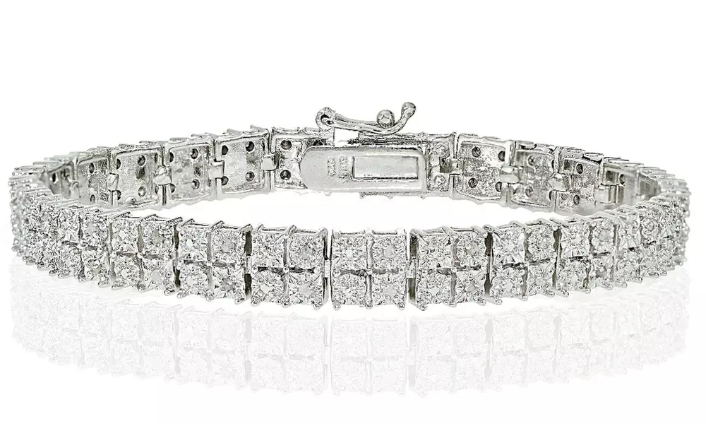 1/4 CTTW Round Cut Diamond 2 Row Tennis Bracelet by Lion Jewelers - Primary Image