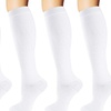 Image 9: Solid Knee-High Compression Socks for Men & Women Graduated 15-20 mmHg (5-Pairs)
