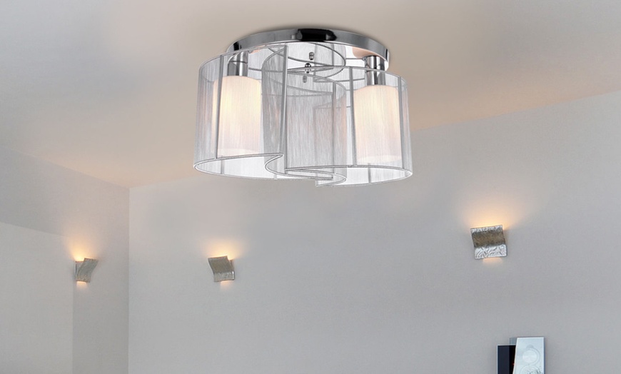 Image 7: HomCom Ceiling Chandelier Light