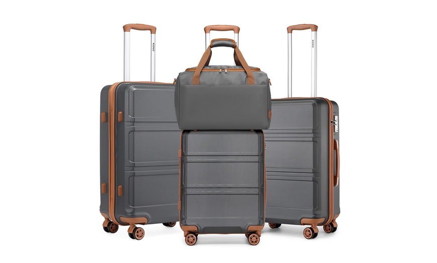 Image 16: Hard Shell ABS Suitcase and Travel Bag Set