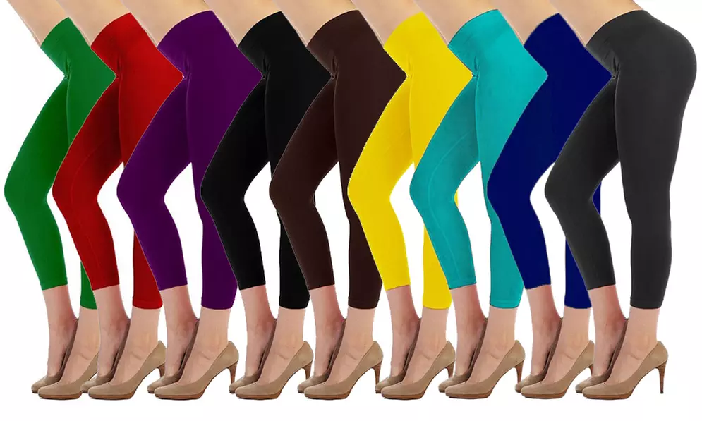 Women's High-Waisted Capri Leggings (12-Pack) - Primary Image