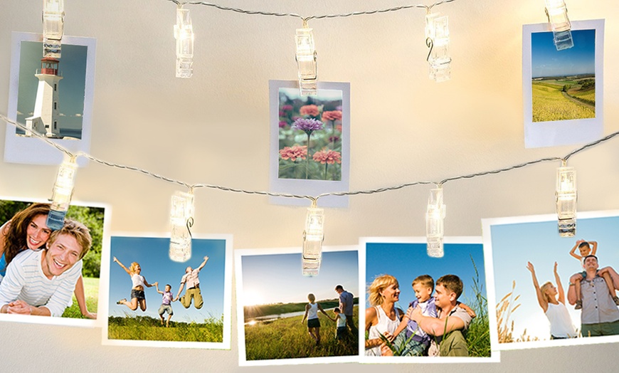 Image 3: 10 LED Peg String Lights