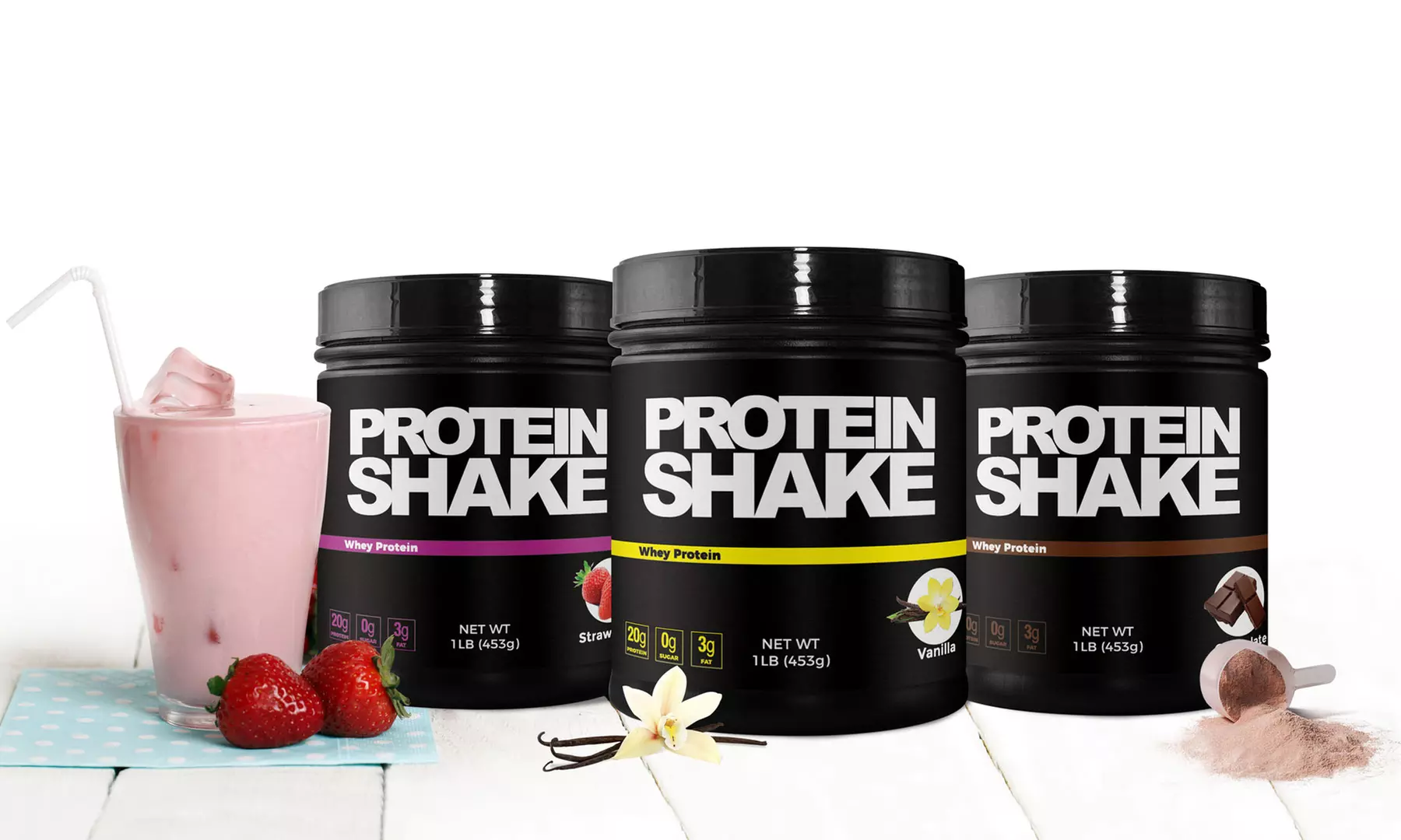Delicious Zero Sugar Meal Replacement Protein Shakes (Three Pack) - Primary Image