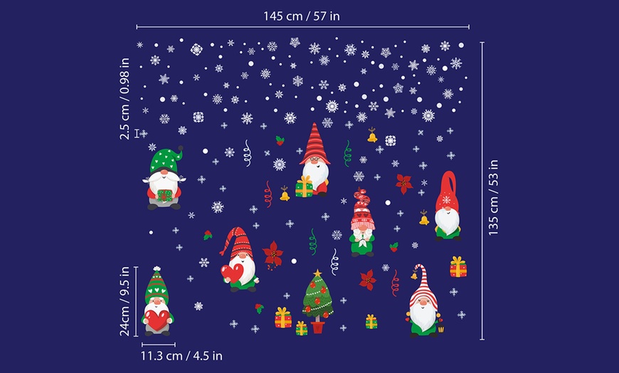 Image 6: Christmas Window Clings Set