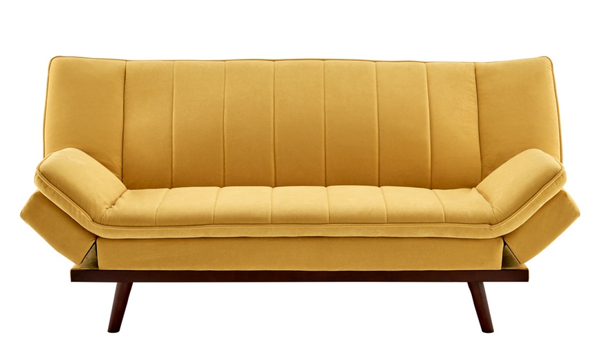 Image 21: Three-Seater Velvet Sofa Bed