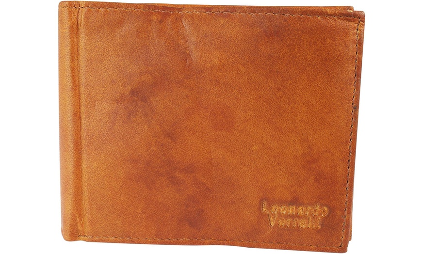 Image 7: Leonardo Verrelli Herren-Geldbörse aus Echtleder mit RFID-Schutz