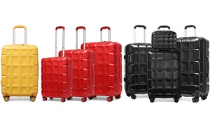 One or Four Hard Shell Suitcases with TSA Locks