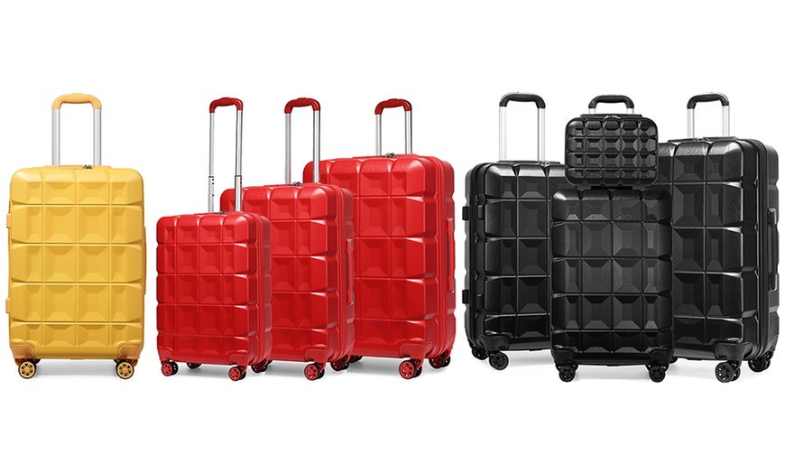 Image 1: One or Four Lightweight Suitcases with TSA Locks