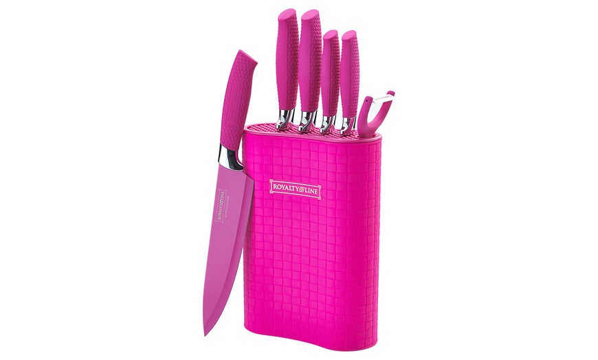 Image 3: Six-Piece Knife Set with Stand