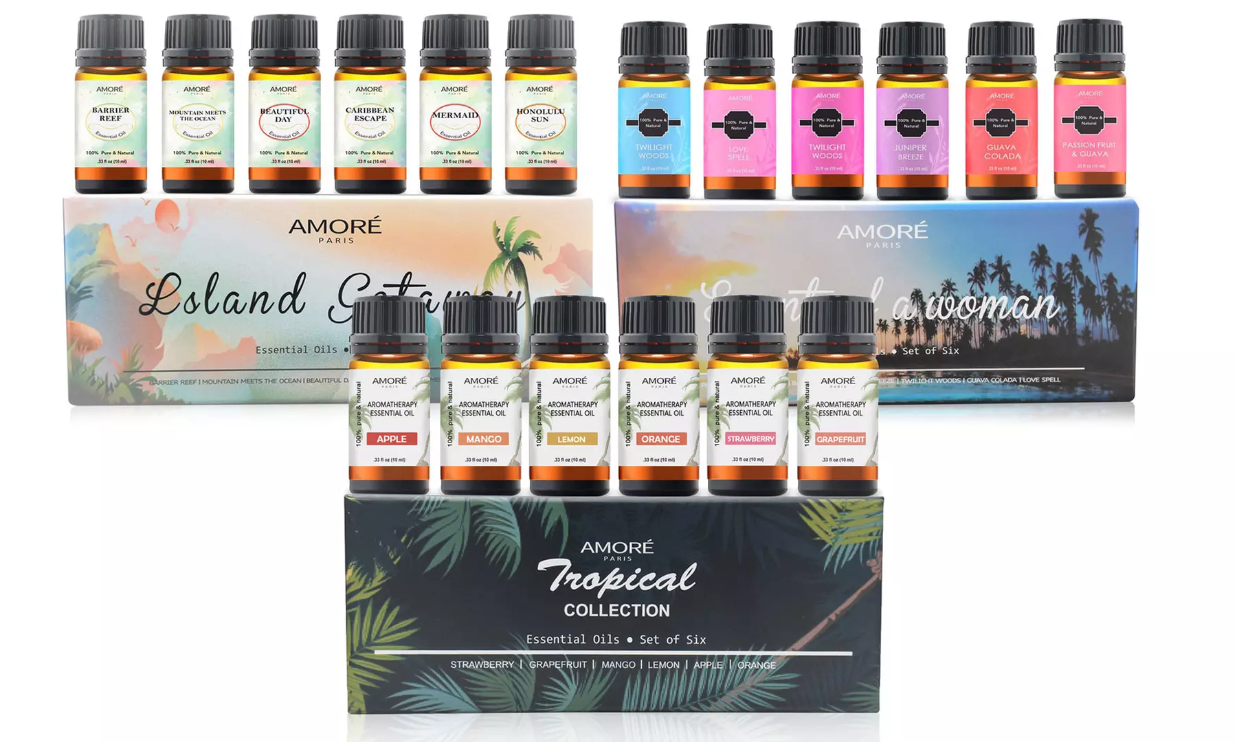 Amore Paris Premium Therapeutic-Grade Essential Oil Sets (6-Piece) - Primary Image